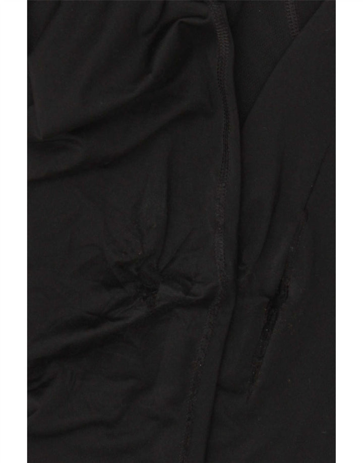 Top de compressão feminino Nike manga comprida UK 10 pequeno poliéster preto