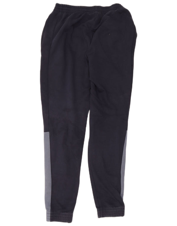 Calça de treino masculina Adidas Joggers médio azul marinho colorblock algodão