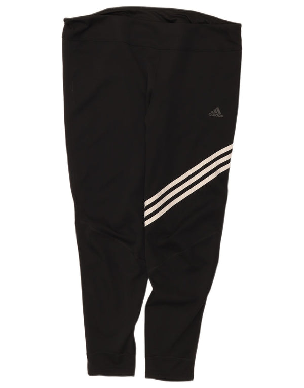 Adidas Womens Running Capri Leggings UK 20/22 XL Preto Poliéster Esportes