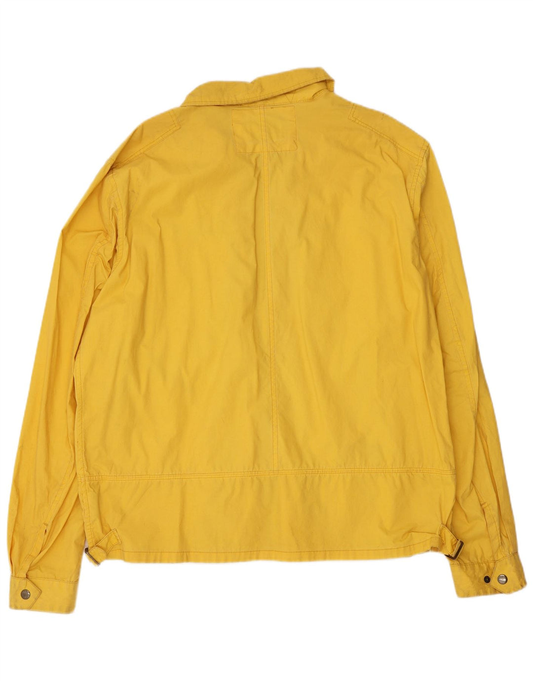 Jaqueta utilitária masculina vintage UK 44 2XL algodão amarelo