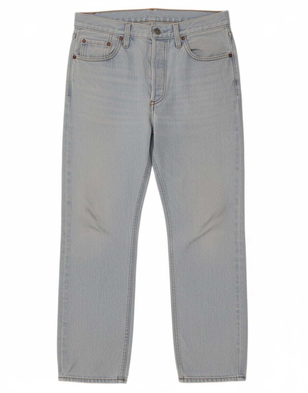 Calça jeans feminina Levi's 501 Straight W28 L25 azul algodão clássico