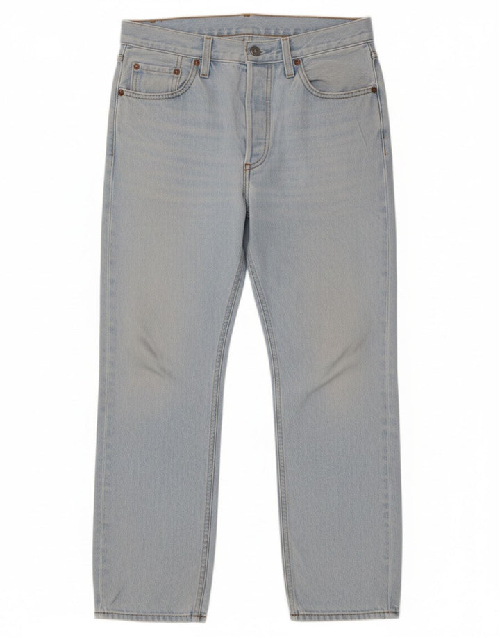 Calça jeans feminina Levi's 501 Straight W28 L25 azul algodão clássico