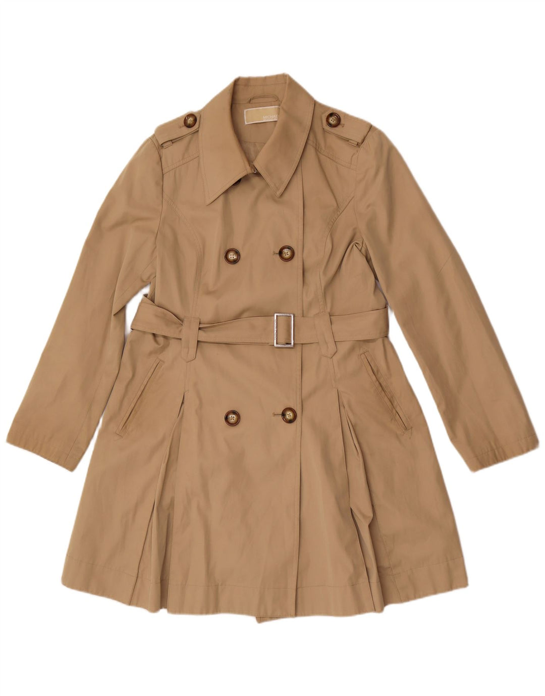 Trench Coat feminino Michael Kors Reino Unido 10 pequeno algodão bege