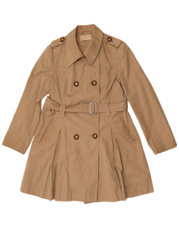 Trench Coat feminino Michael Kors Reino Unido 10 pequeno algodão bege