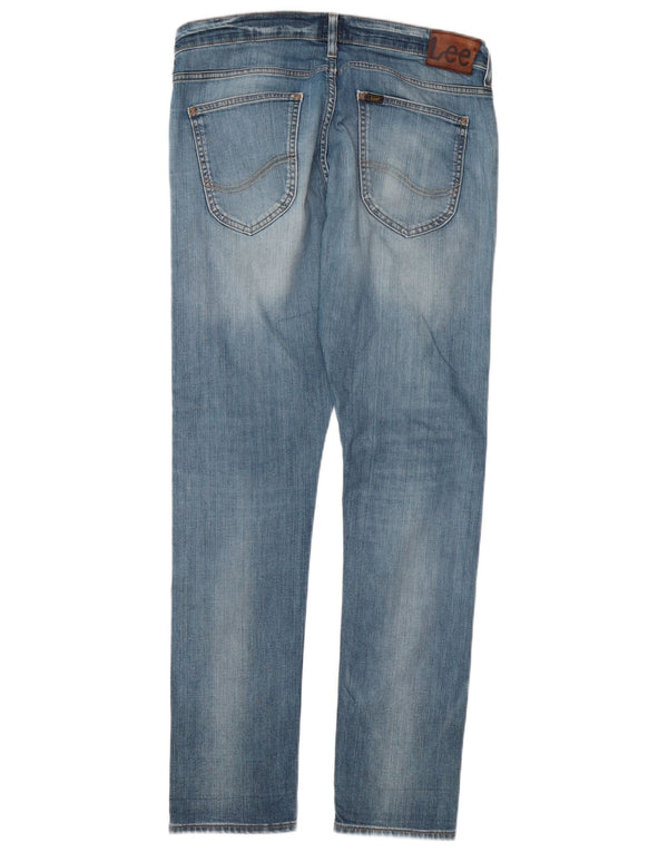 Lee Mens Luke Distressed Skinny Jeans W34 L32 Blue Cotton