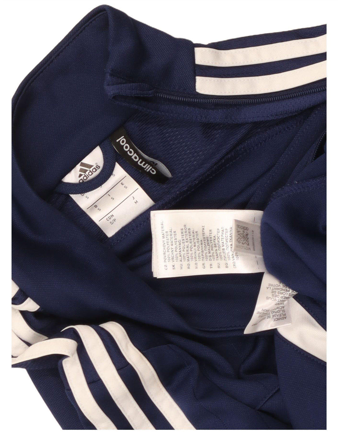 Adidas Mens Climacool Pullover Treino Top Pequeno Azul Marinho Colorblock