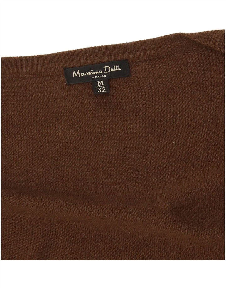 Suéter cardigã feminino Massimo Dutti Reino Unido 12 marrom médio