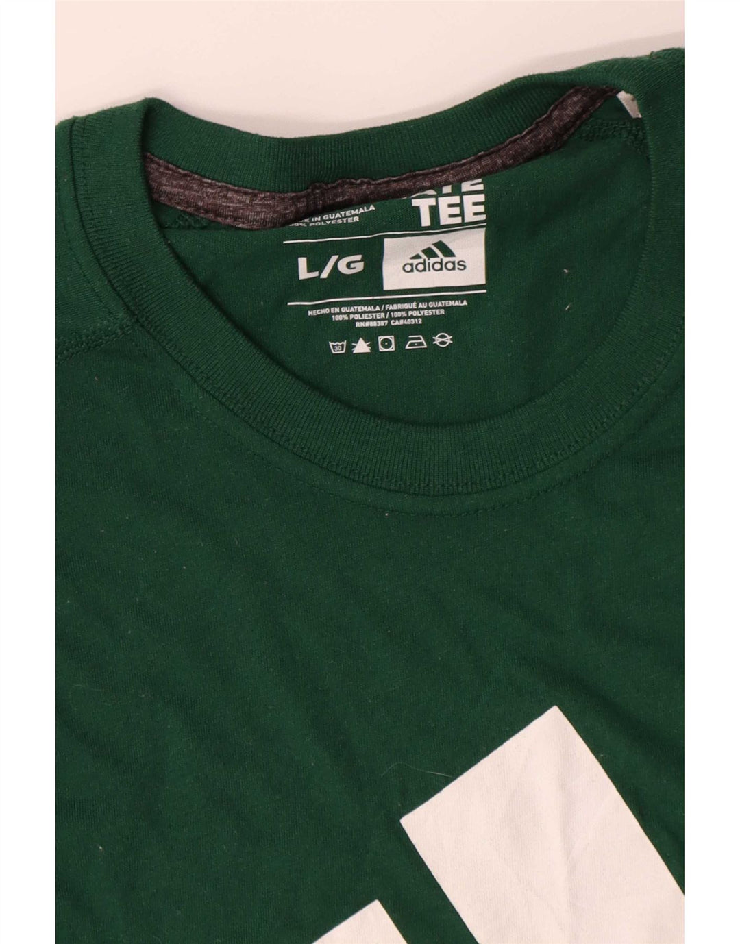 Adidas Mens Climalite Graphic Top Manga Longa Grande Algodão Verde