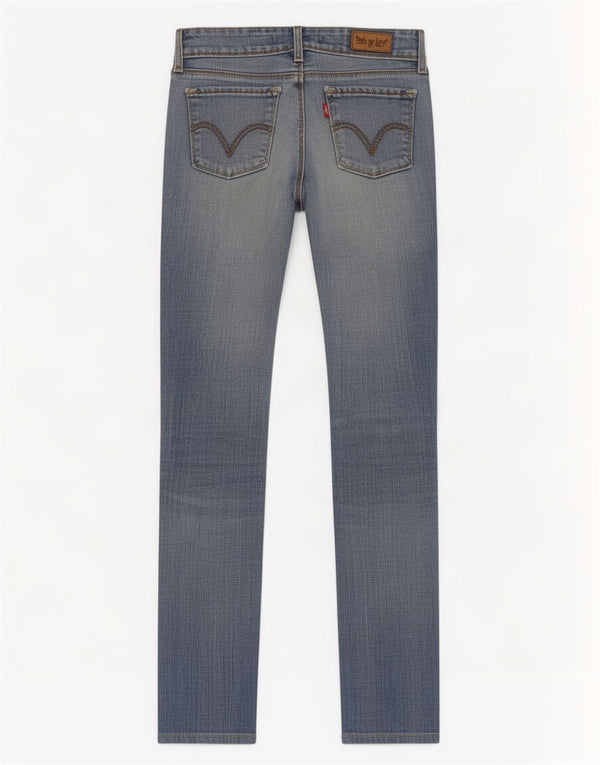 Calça jeans feminina Levi's 571 Slim W28 L31 azul algodão