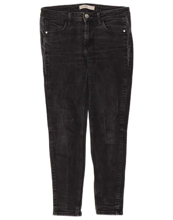 Zara Jeans Slim Feminino EU 38 Pequeno W28 L27 Cinza