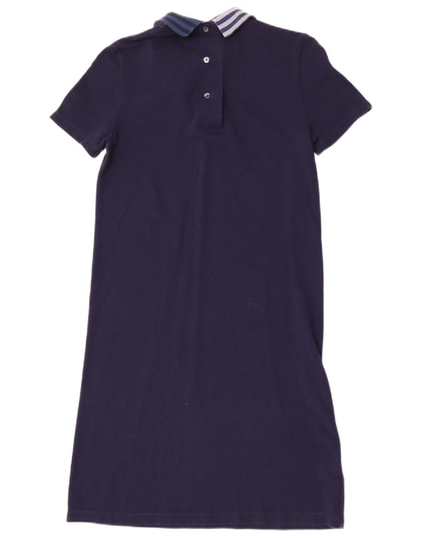 Vestido polo feminino Lacoste tamanho 36 pequeno algodão listrado azul marinho