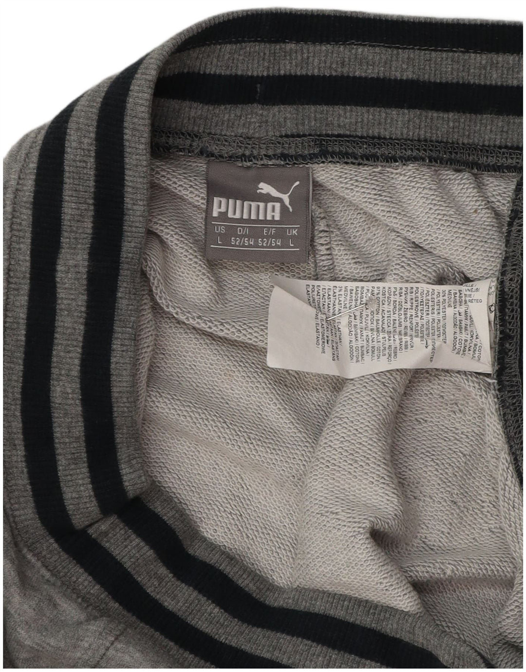 Shorts esportivos gráficos masculinos Puma grande algodão cinza
