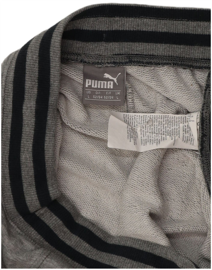 Shorts esportivos gráficos masculinos Puma grande algodão cinza