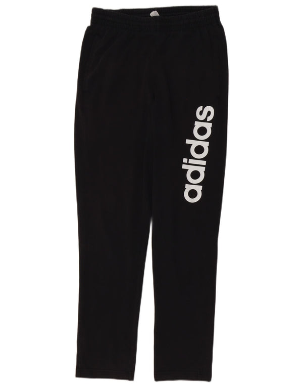 Adidas Mens Graphic Calças de treino pequeno algodão preto