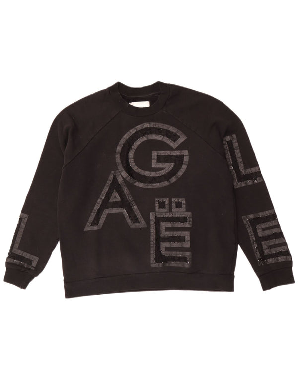 Suéter gráfico feminino Gaelle UK 10 pequeno preto