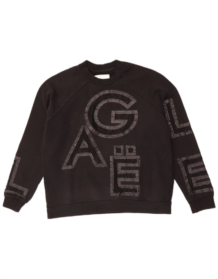 Suéter gráfico feminino Gaelle UK 10 pequeno preto