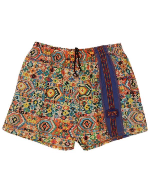 Mauna Kea Mens Regular Fit Shorts de natação XL multicolorido Ikat havaiano