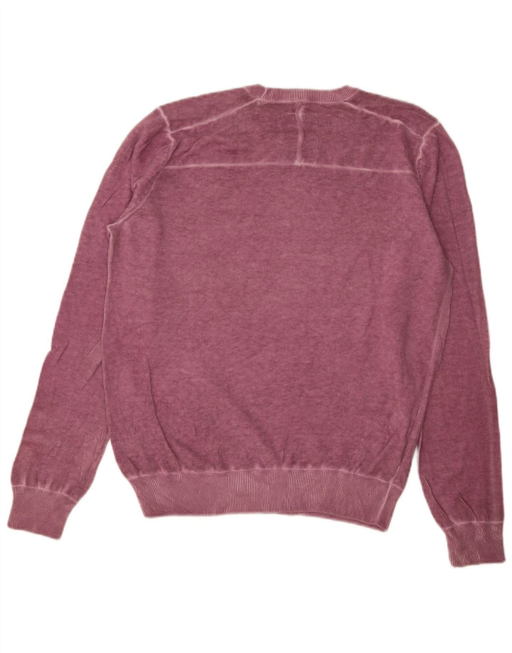 Suéter masculino Calvin Klein Jeans com gola redonda e algodão rosa médio