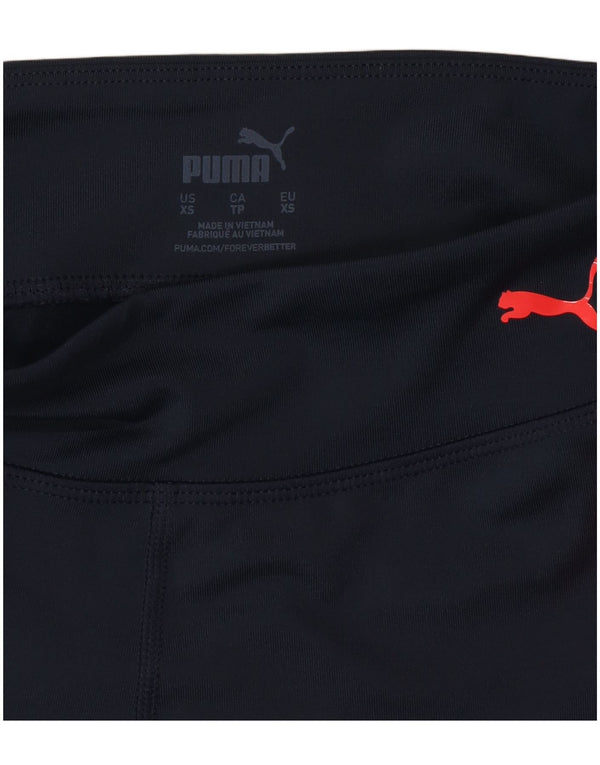 Leggings Puma Feminino UK 4 XS Azul Marinho Colorblock