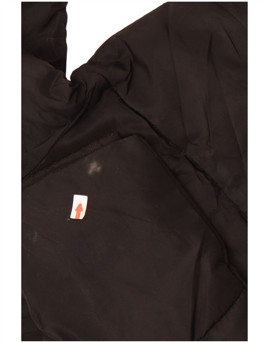 Jaqueta acolchoada com capuz e capuz feminino Zara UK 10 pequeno poliéster preto