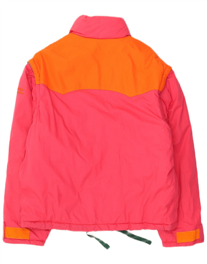 Jaqueta acolchoada feminina AMERICAN SYSTEM UK 16 grande bloco colorido rosa