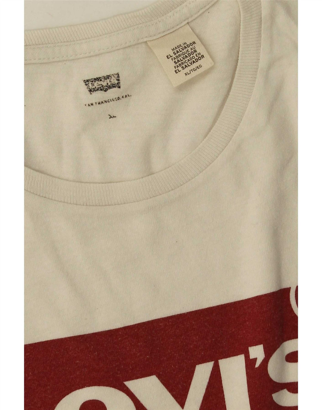 Camiseta gráfica masculina Levi's Top XL branca