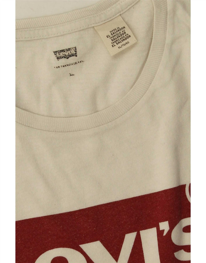 Camiseta gráfica masculina Levi's Top XL branca