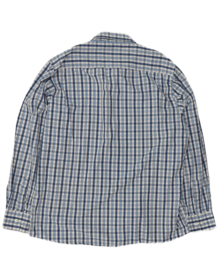 Camisa masculina LERROS XL azul xadrez algodão