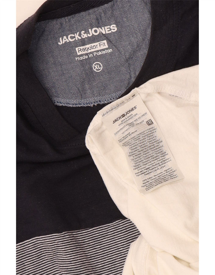 Camiseta masculina Jack & Jones Regular Fit Top XL Colorblock multicolorido