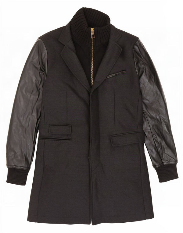 Sobretudo masculino Zara UK 44 2XL poliéster preto