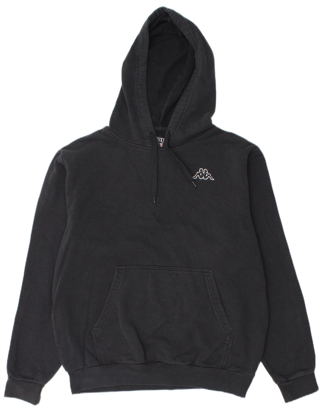 KAPPA moletom com capuz masculino médio algodão preto