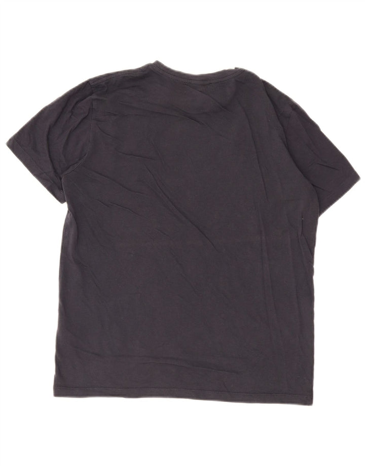 Camiseta masculina Reiss Top pequeno algodão azul marinho