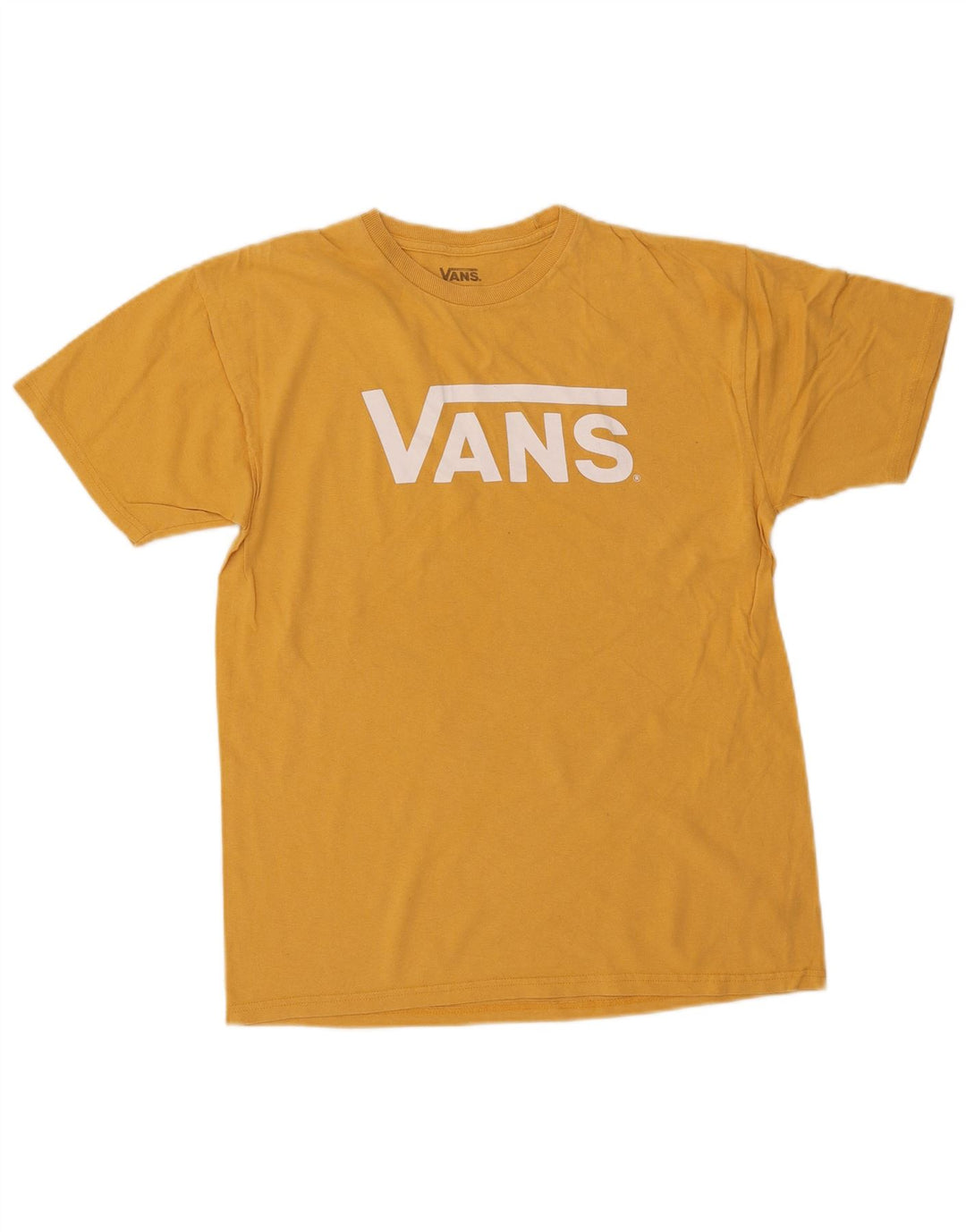 Camiseta feminina VANS com estampa gráfica UK 14 médio algodão amarelo