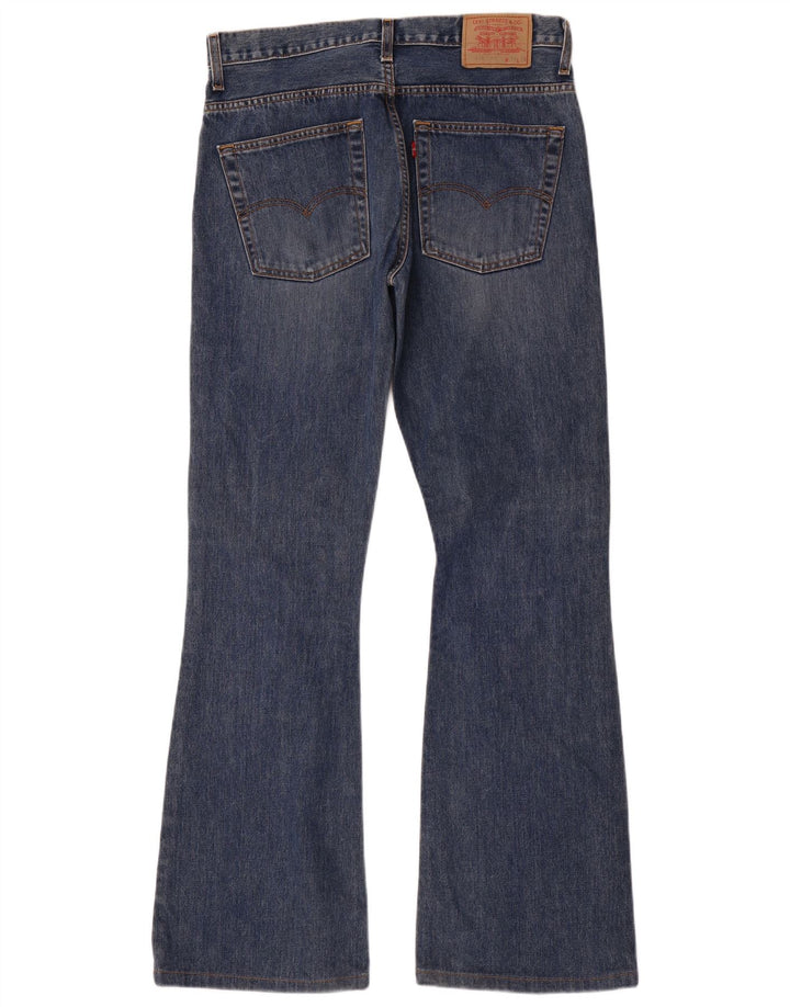 Calça Jeans Levis Feminina 516 Cintura Alta Bootcut W34 L36 Azul Algodão