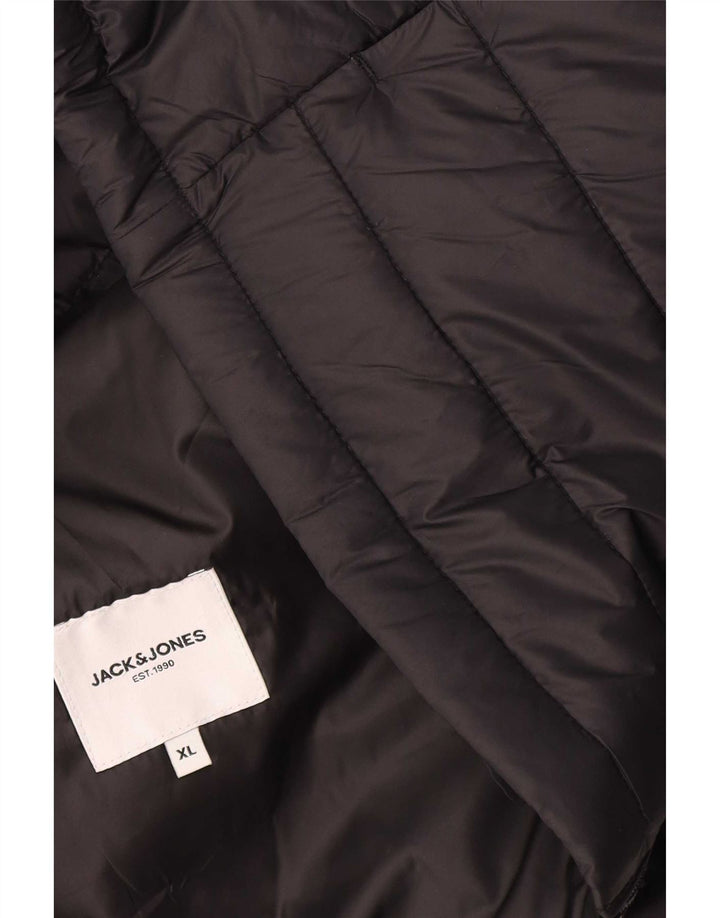 Jaqueta masculina acolchoada com capuz Jack & Jones UK 42 XL preta