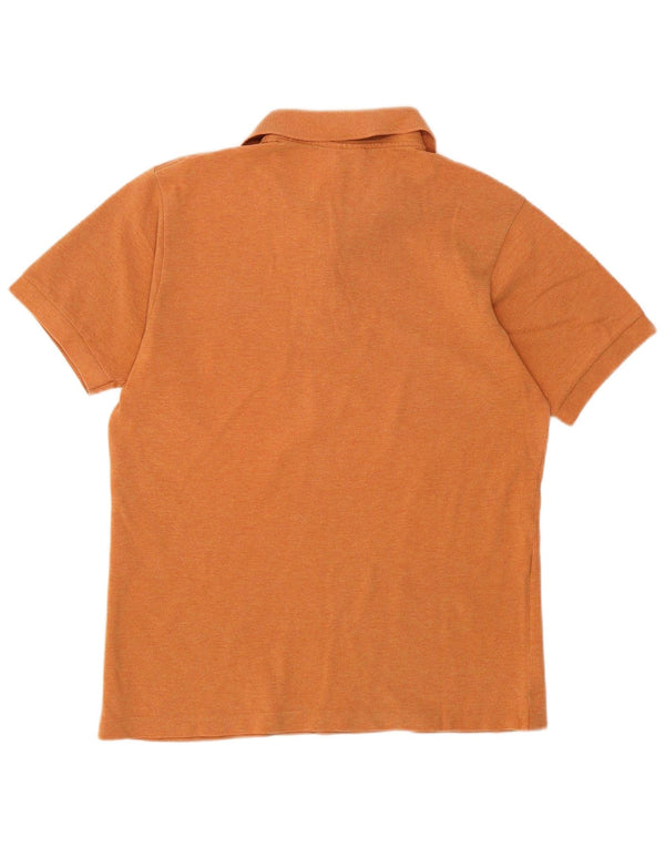 Camisa polo masculina Lacoste tamanho 3 pequeno algodão laranja