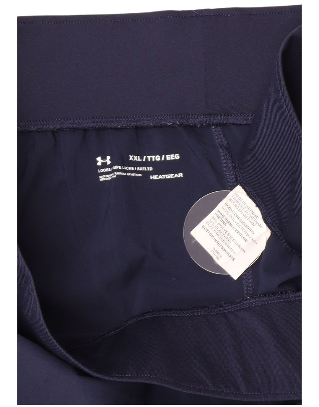 Shorts esportivos femininos Under Armour UK 20 2XL azul marinho poliéster