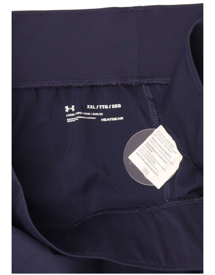 Shorts esportivos femininos Under Armour UK 20 2XL azul marinho poliéster