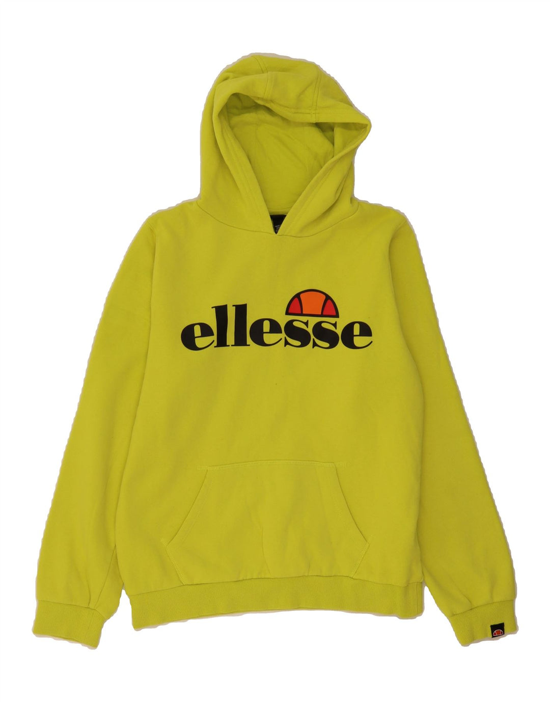 ELLESSE Boys Graphic Hoodie Jumper 13-14 Years Yellow Cotton Vintage Ellesse and Second-Hand Ellesse from Messina Hembry 
