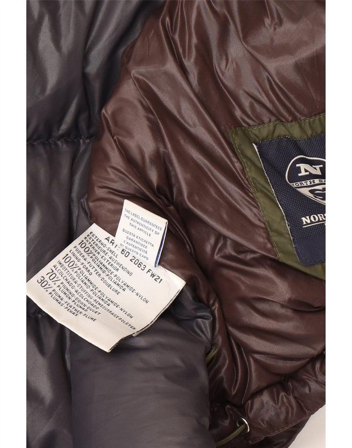Jaqueta acolchoada masculina NORTH SAILS UK 38 poliamida marrom médio