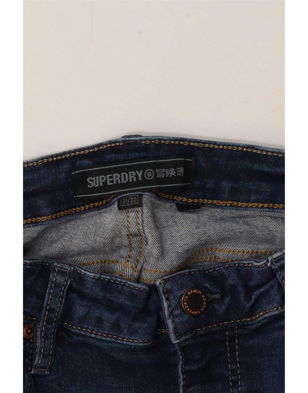 Jeans skinny feminino Superdry W31 L30 azul marinho