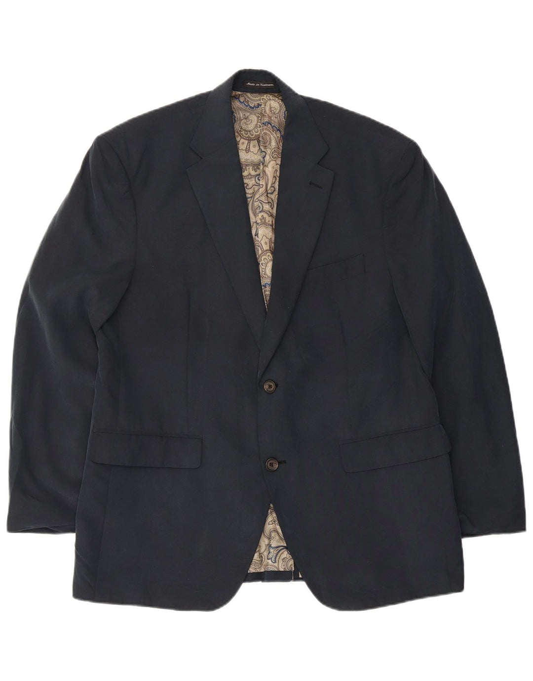 Jaqueta Blazer Masculina Ralph Lauren com 2 Botões Reino Unido 40 Médio Azul Marinho Modal
