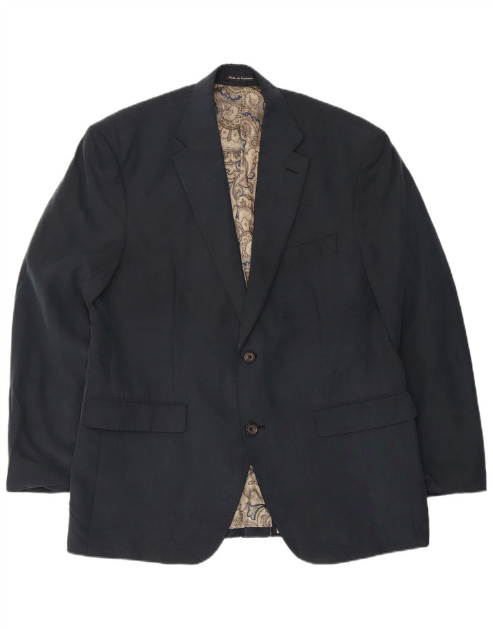 Jaqueta Blazer Masculina Ralph Lauren com 2 Botões Reino Unido 40 Médio Azul Marinho Modal
