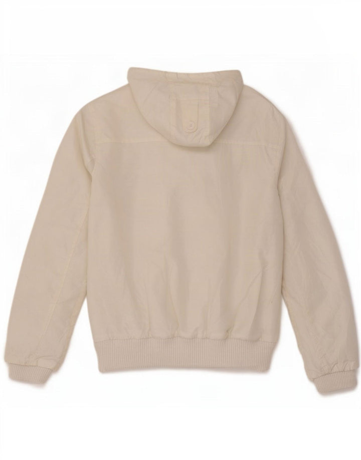 Jaqueta bomber masculina com capuz Jack & Jones Reino Unido 38 poliéster branco médio