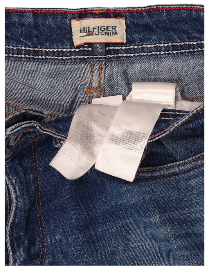 TOMMY HILFIGER Jeans reto masculino W29 L30 algodão azul