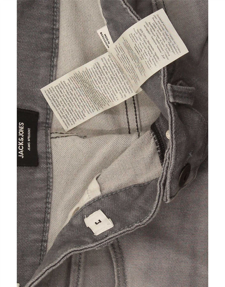 Shorts jeans masculino Jack & Jones médio W34 algodão cinza
