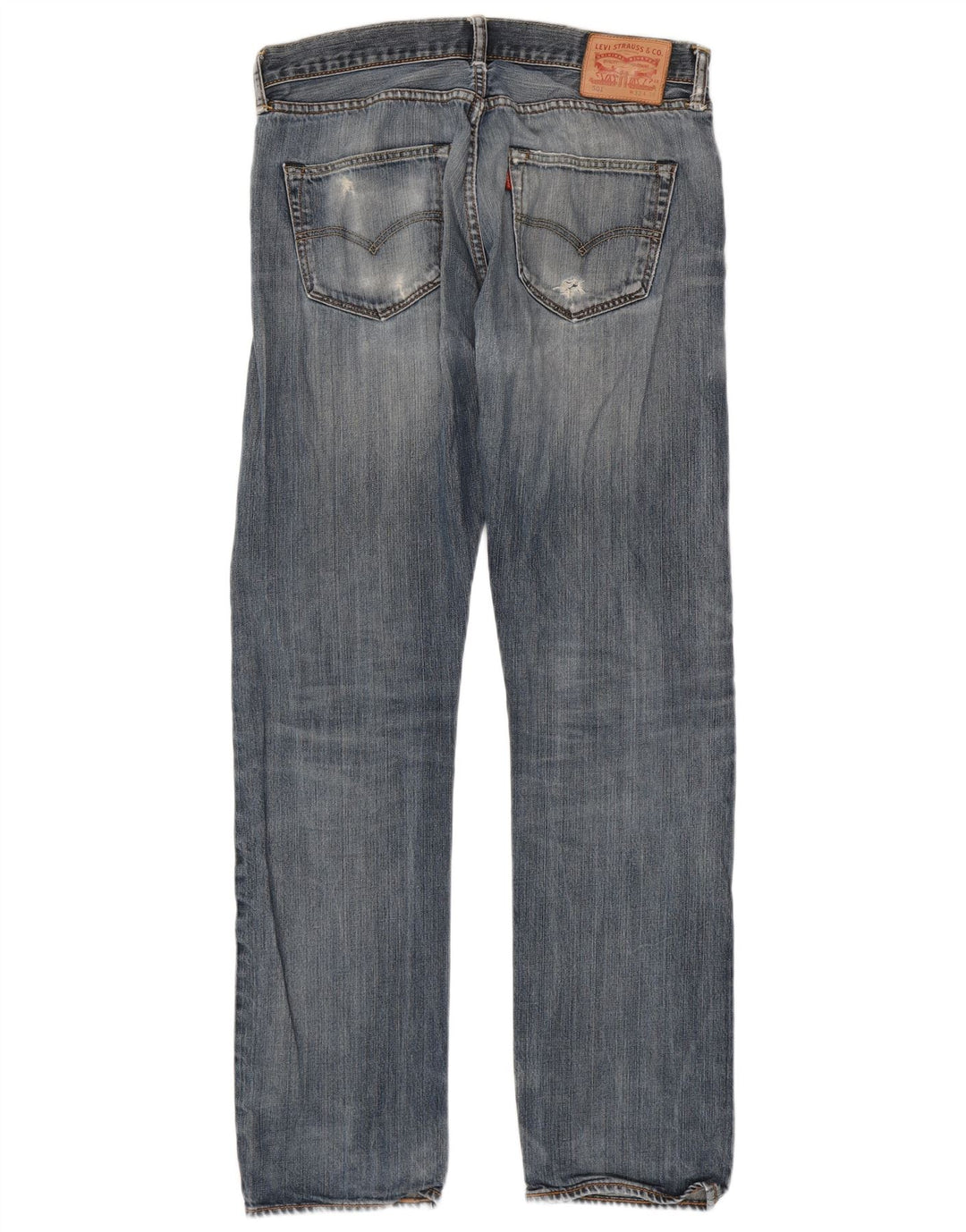 Calça Jeans Levis Masculina 501 Distressed Straight W33 L36 Azul Algodão