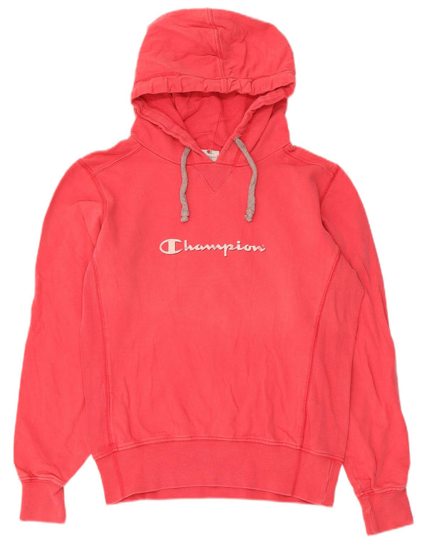 Jumper feminino com capuz gráfico Champion UK 14 algodão vermelho médio
