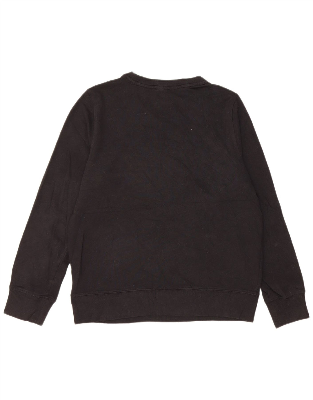 CALVIN KLEIN moletom gráfico feminino jumper UK 14 médio algodão preto