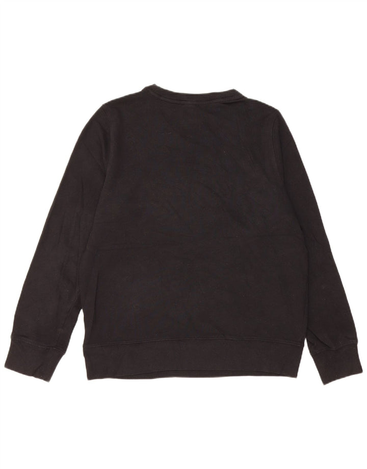 CALVIN KLEIN moletom gráfico feminino jumper UK 14 médio algodão preto